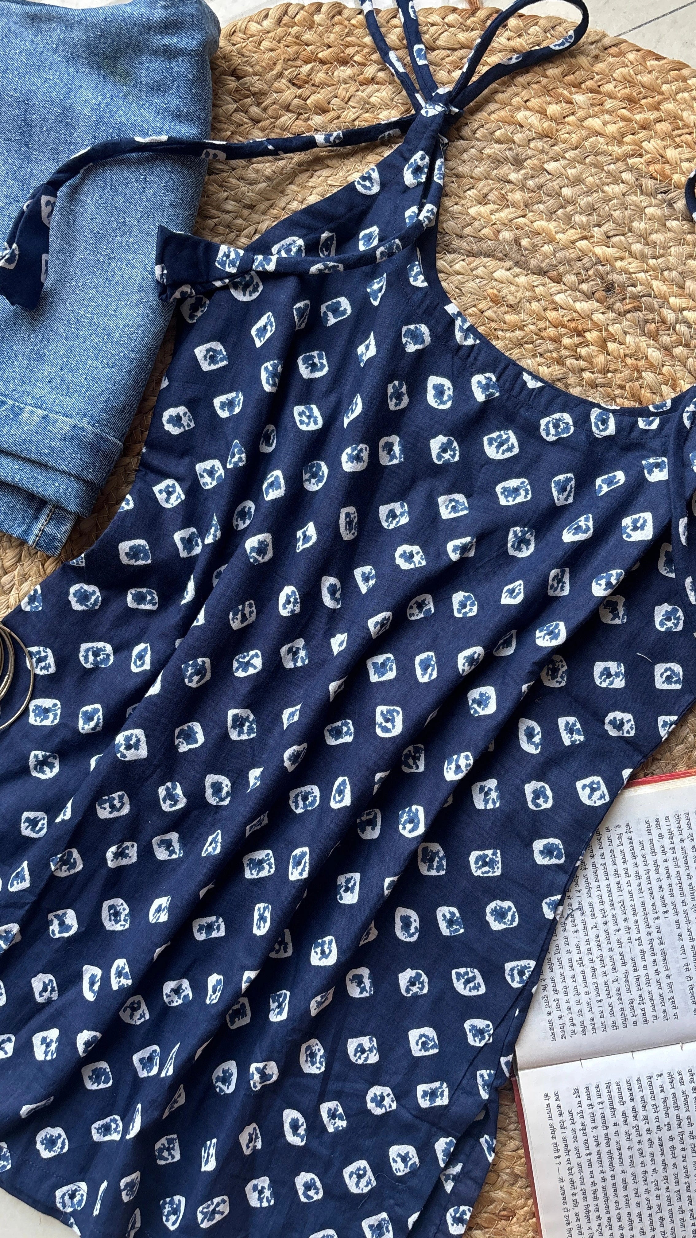 Tara Spaghetti Strap Short Kurti Kalyanja